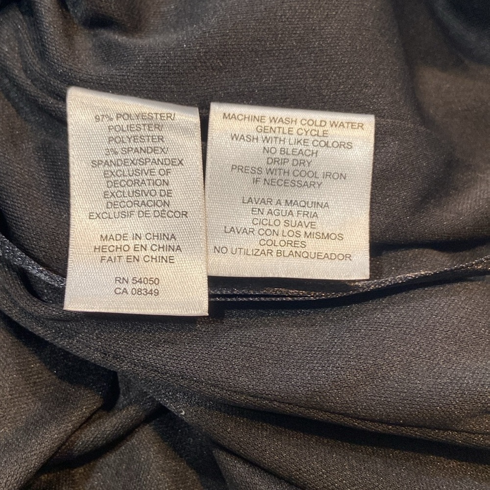 Jones Wear Dress Black sleeveless Size 12 with black and silver jewels - Picture 10 of 11